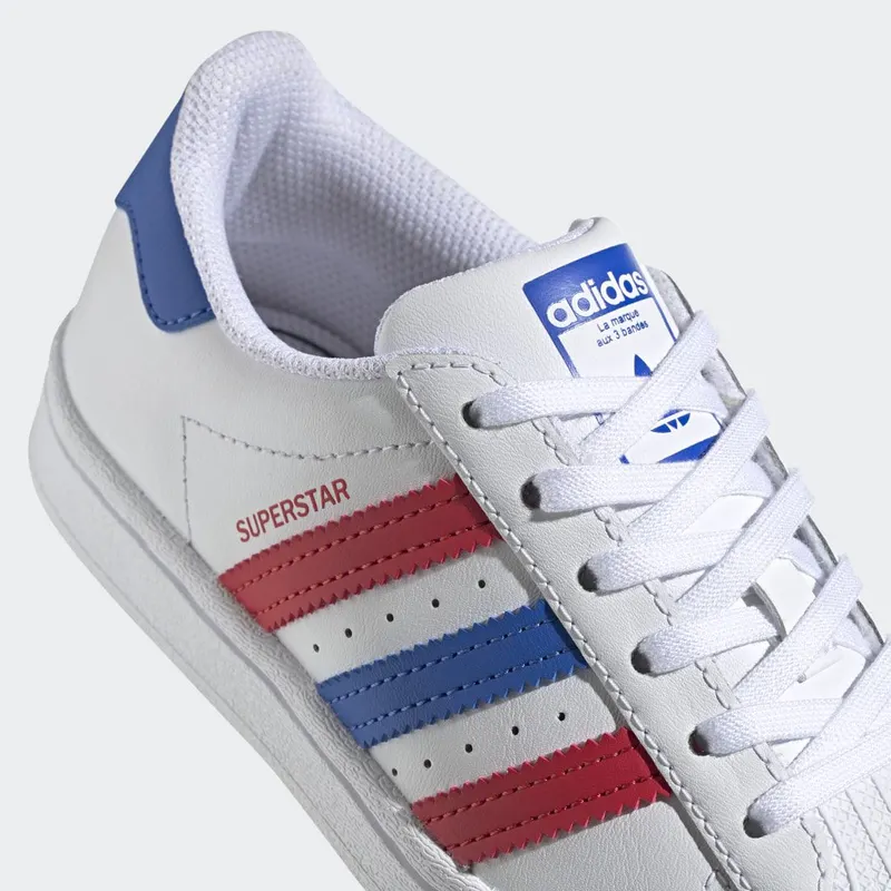 adidas Superstar Cloud White / Blue / Scarlet (FW5850)