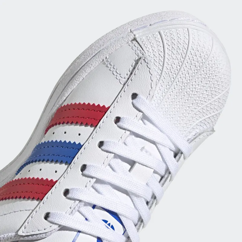 adidas Superstar Cloud White / Blue / Scarlet (FW5850)