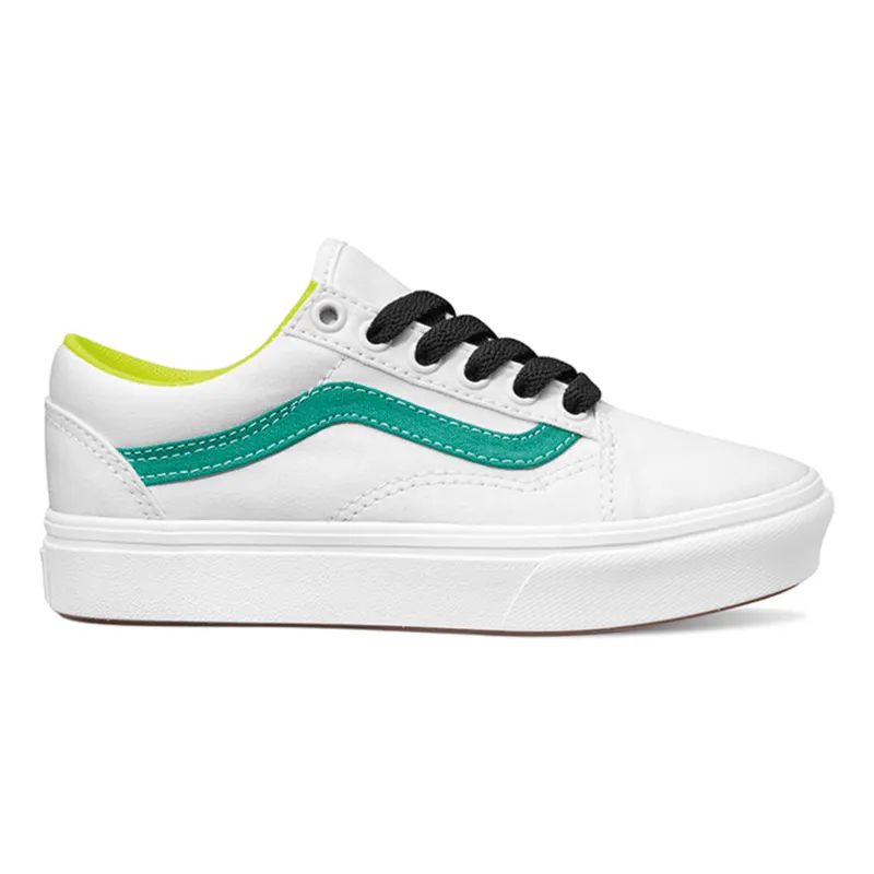 VANS Fluro Comfycush Old Skool Kinderschoenen Wit (VN0A4UHAABU)