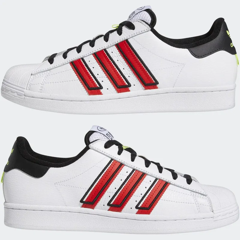 adidas Superstar Cloud White / Vivid Red / Solar Yellow (GX6026)