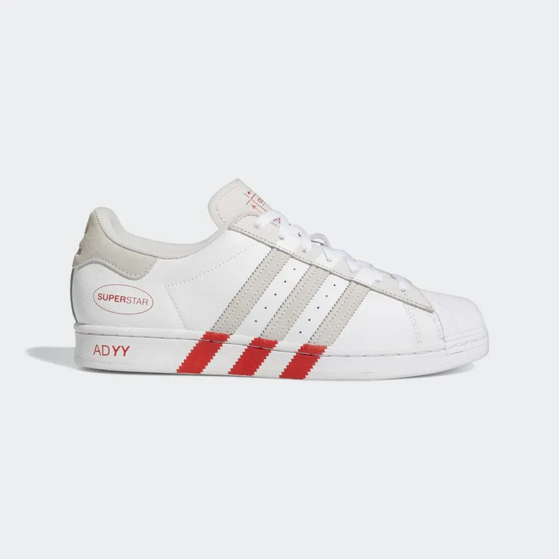 adidas Superstar Cloud White / Grey One / Vivid Red (GY0995)