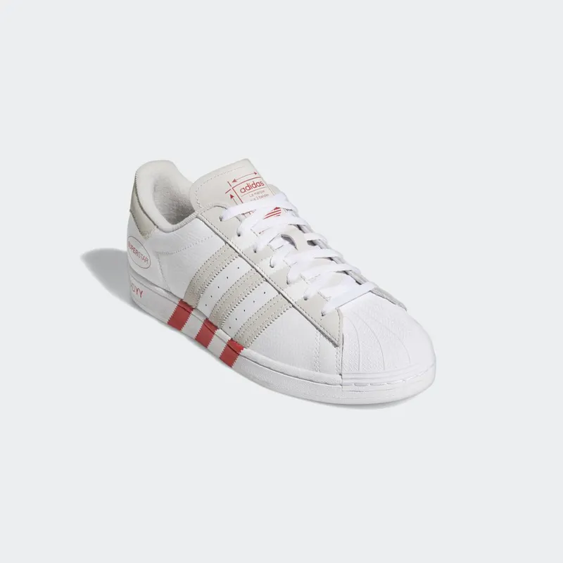adidas Superstar Cloud White / Grey One / Vivid Red (GY0995)