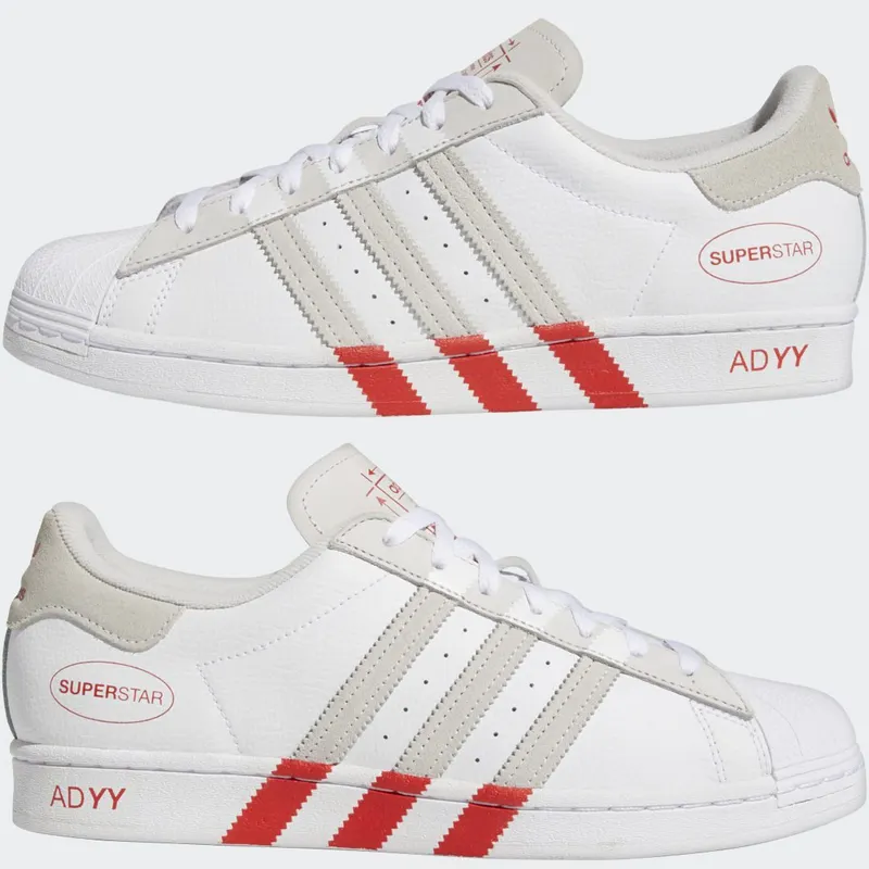 adidas Superstar Cloud White / Grey One / Vivid Red (GY0995)