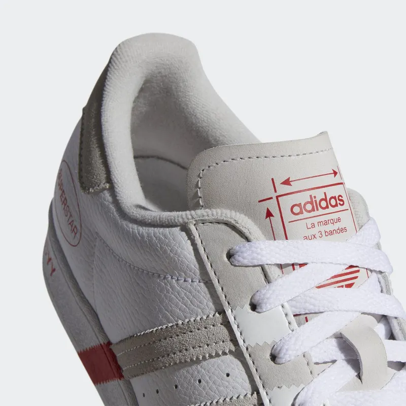 adidas Superstar Cloud White / Grey One / Vivid Red (GY0995)