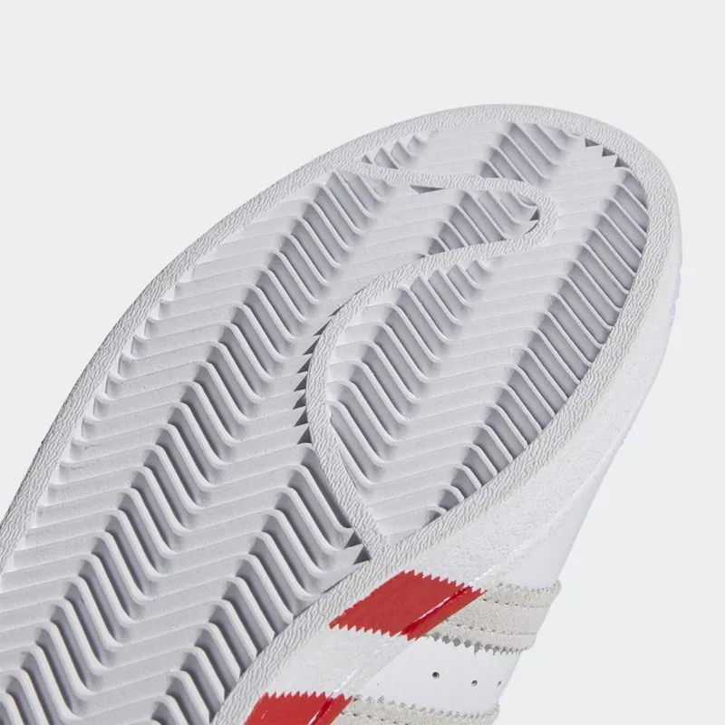 adidas Superstar Cloud White / Grey One / Vivid Red (GY0995)