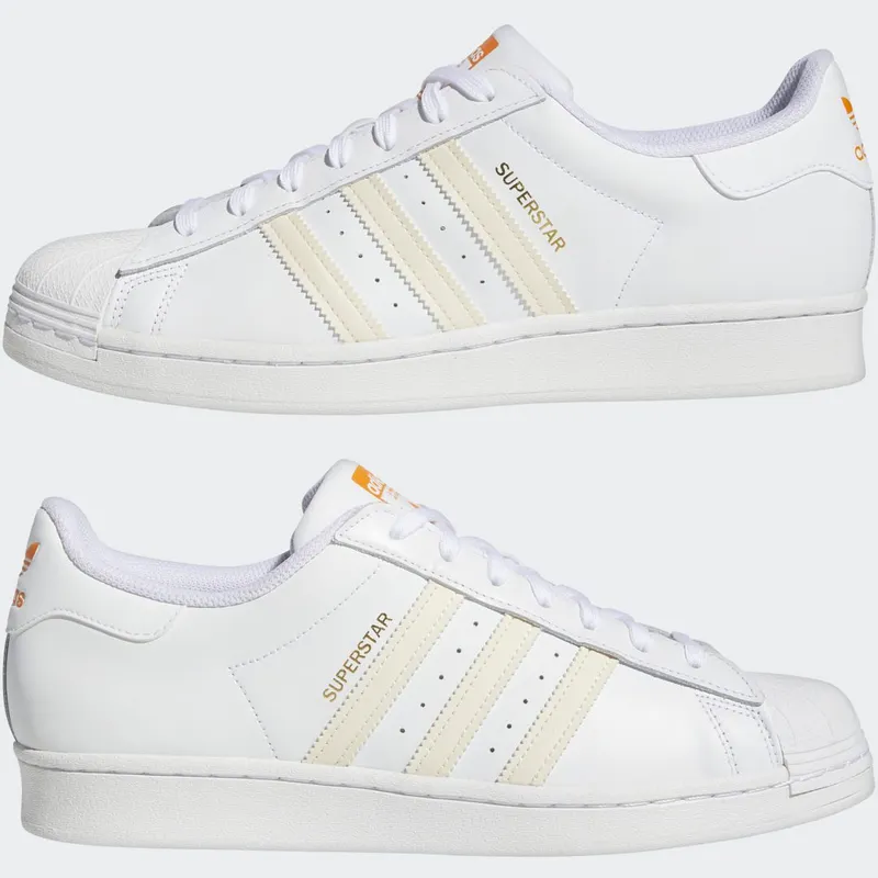 adidas Superstar Cloud White / Ecru Tint / Orange Rush (GZ3737)