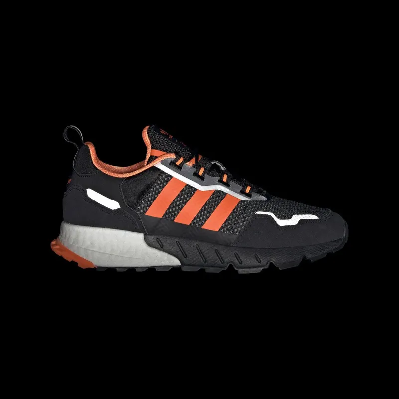 adidas ZX 1K Boost Core Black / Solar Orange / Silver Metallic (H00428)
