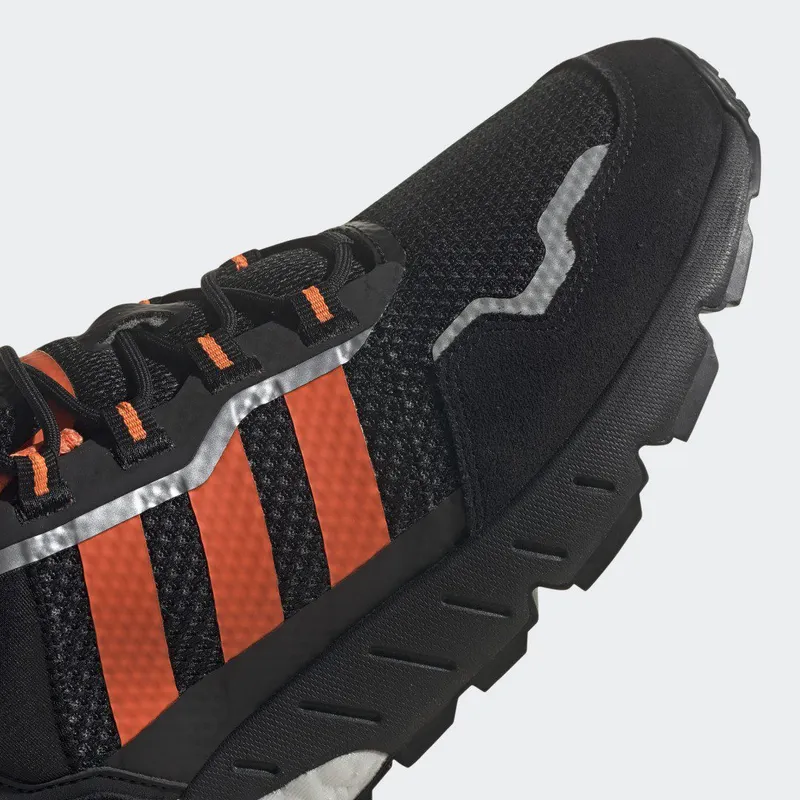 adidas ZX 1K Boost Core Black / Solar Orange / Silver Metallic (H00428)