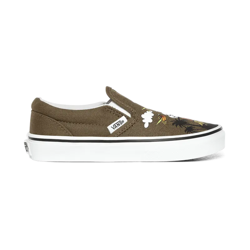 VANS Dineapple Floral Classic Slip-on Kinderschoenen Groen (VN0A4BUT0I2)