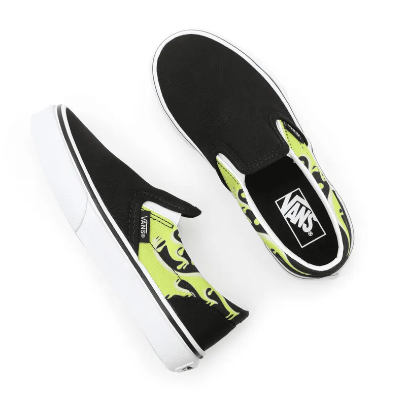 VANS Slime Flame Classic Slip-on Kinderschoenen Zwart (VN0A4BUT31M)