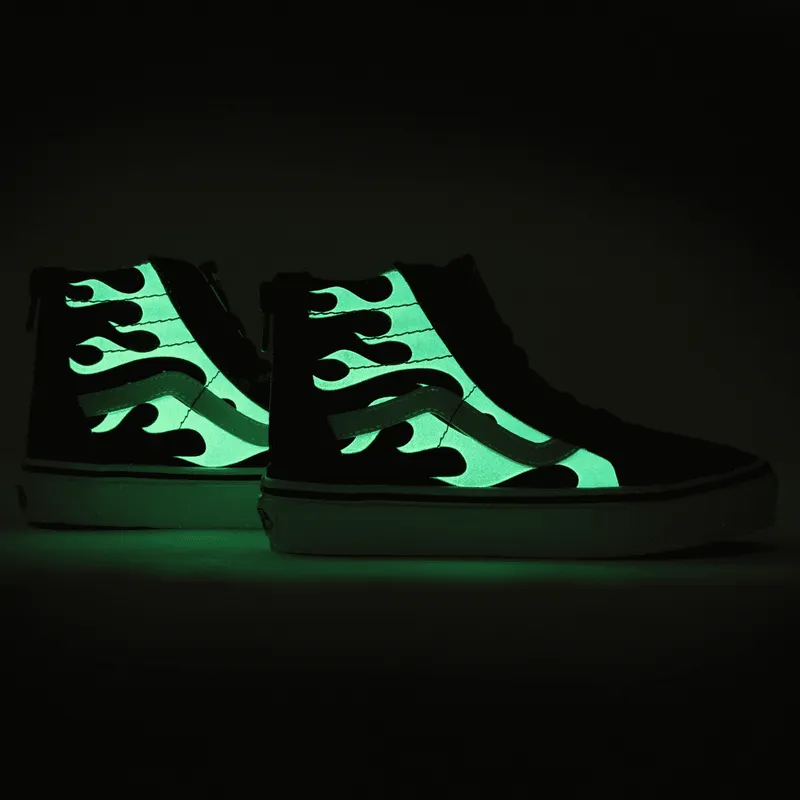 VANS Glow Flame Sk8-hi Zip Kinderschoenen Zwart (VN0A4UI4ESY)