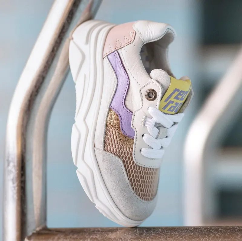 Red-Rag Sneakers Beige / Lila / Roze (13108-229)