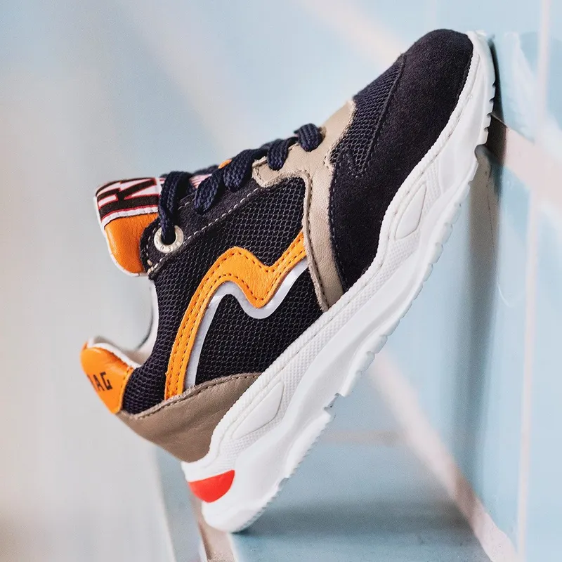 Red-Rag Sneakers Blauw / Grijs / Oranje (13571-639)