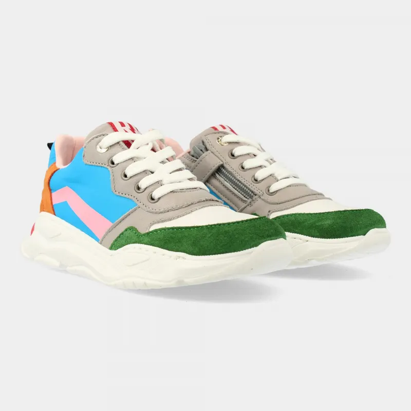 Red-Rag Sneakers Blauw / Grijs / Groen / Oranje / Wit (13615-599)