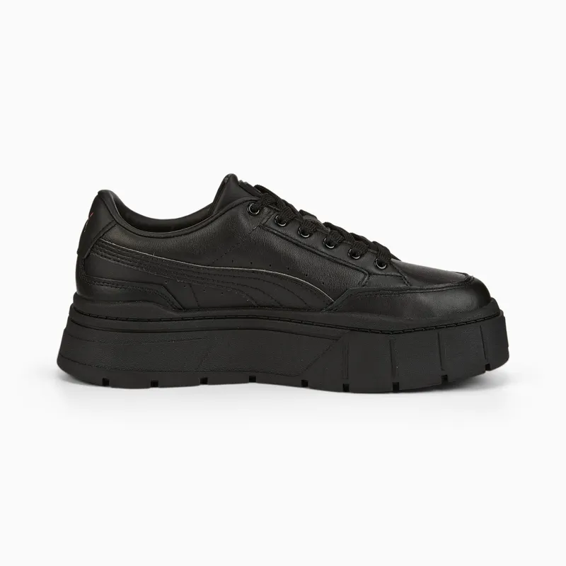 Puma Mayze Stack Leather Women Zwart (384412-02)