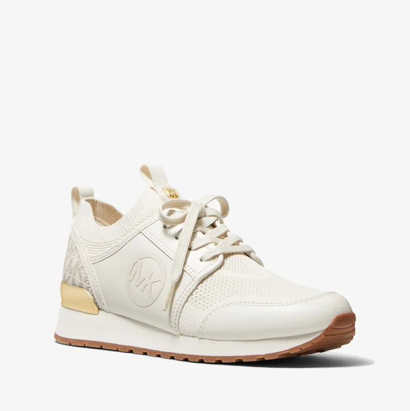 Michael Kors MK Dash Mixed-Media Trainer – Cream (43F2DAFS1D-0141)