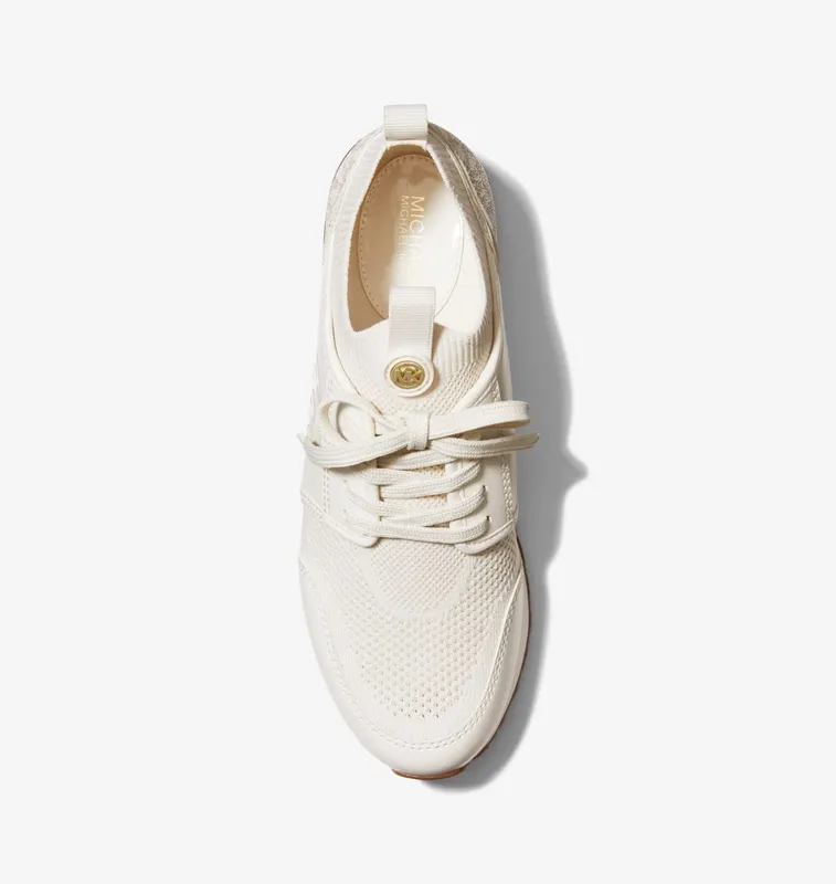 Michael Kors MK Dash Mixed-Media Trainer – Cream (43F2DAFS1D-0141)