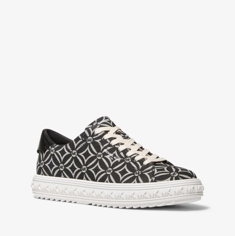 Michael Kors MK Grove Logo Jacquard Sneaker – Black/light Cream (43F2GVFS1Y-8071)
