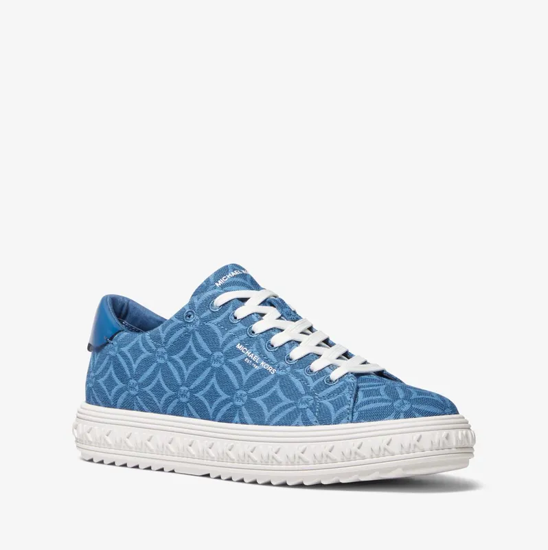 Michael Kors MK Grove Logo Jacquard Sneaker – Heritage Blue Multi (43F2GVFS1Y-8072)
