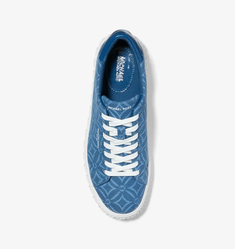 Michael Kors MK Grove Logo Jacquard Sneaker – Heritage Blue Multi (43F2GVFS1Y-8072)