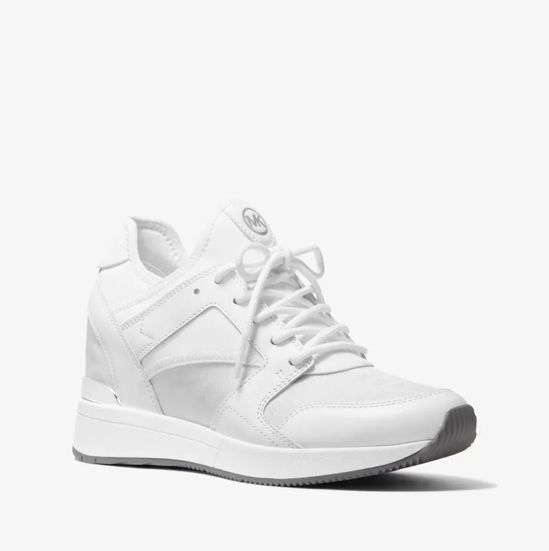 Michael Kors MK Maven Mixed-Media Trainer – Optic White (43F2MVFS1Y-1999)