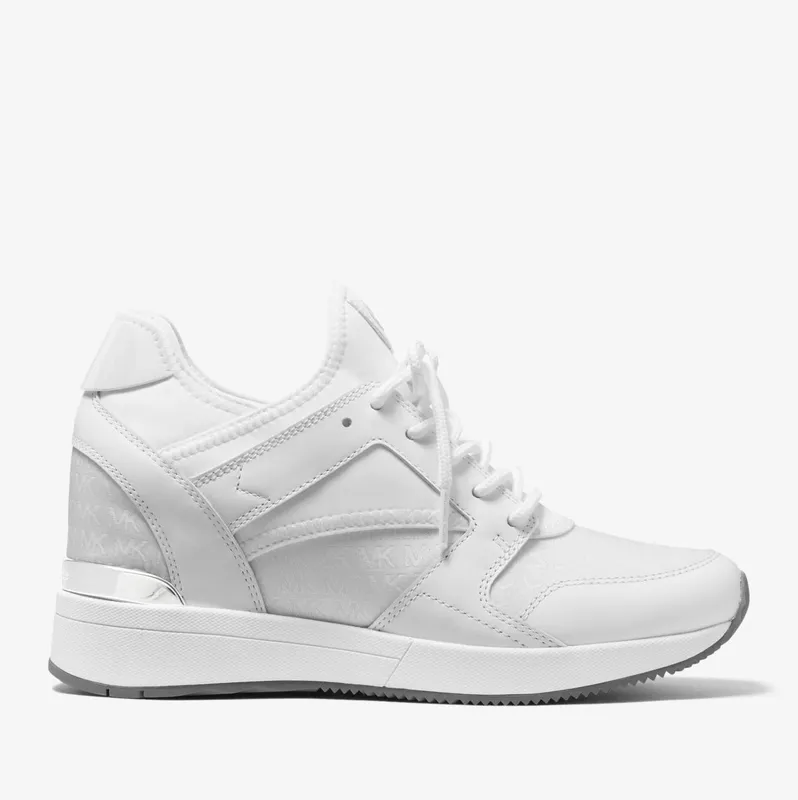Michael Kors MK Maven Mixed-Media Trainer – Optic White (43F2MVFS1Y-1999)