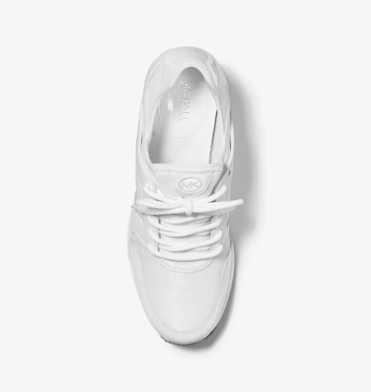 Michael Kors MK Maven Mixed-Media Trainer – Optic White (43F2MVFS1Y-1999)