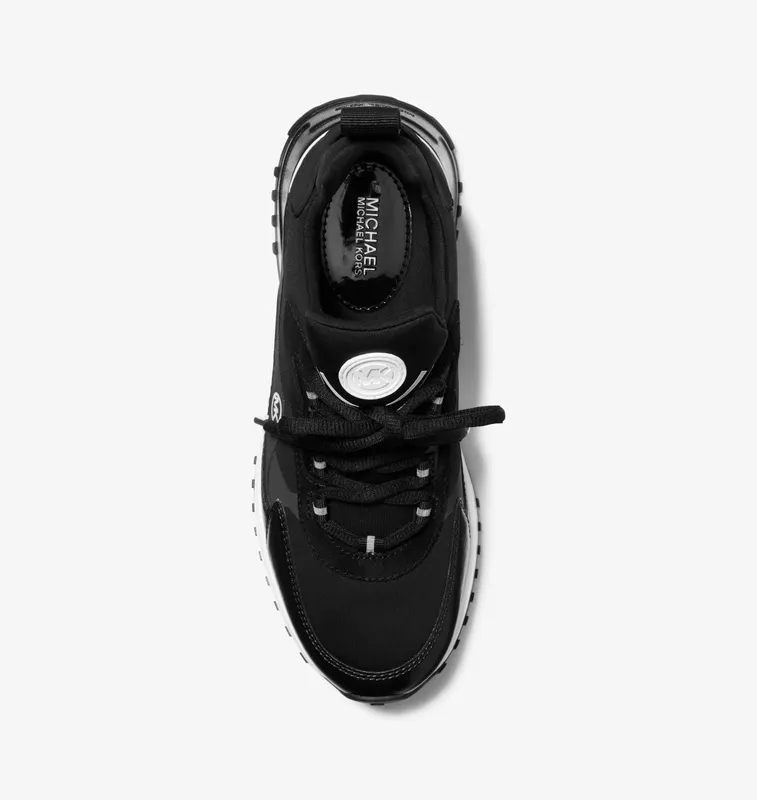 Michael Kors MK Theo Mixed-Media Trainer – Black (43R2THFS9D-0001)