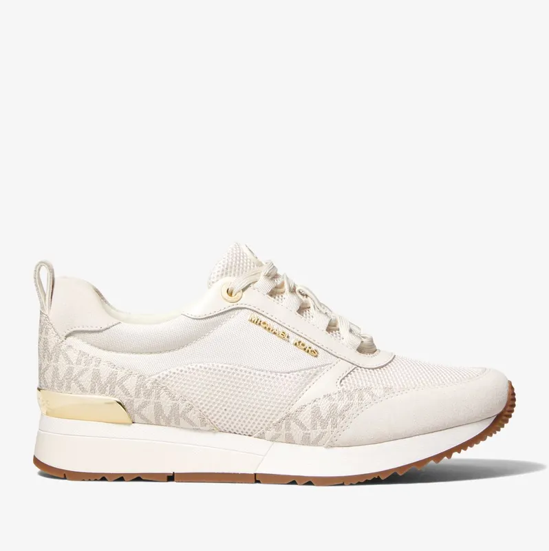 Michael Kors MK Allie Stride Mesh and Logo Trainer – Cream (43S2ALFS6D-0141)