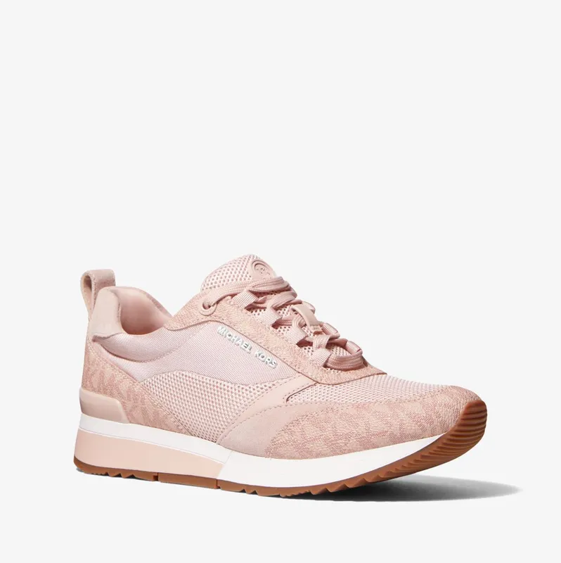 Michael Kors MK Allie Stride Mesh and Logo Trainer – Soft Pink (43S2ALFS7D-1663)