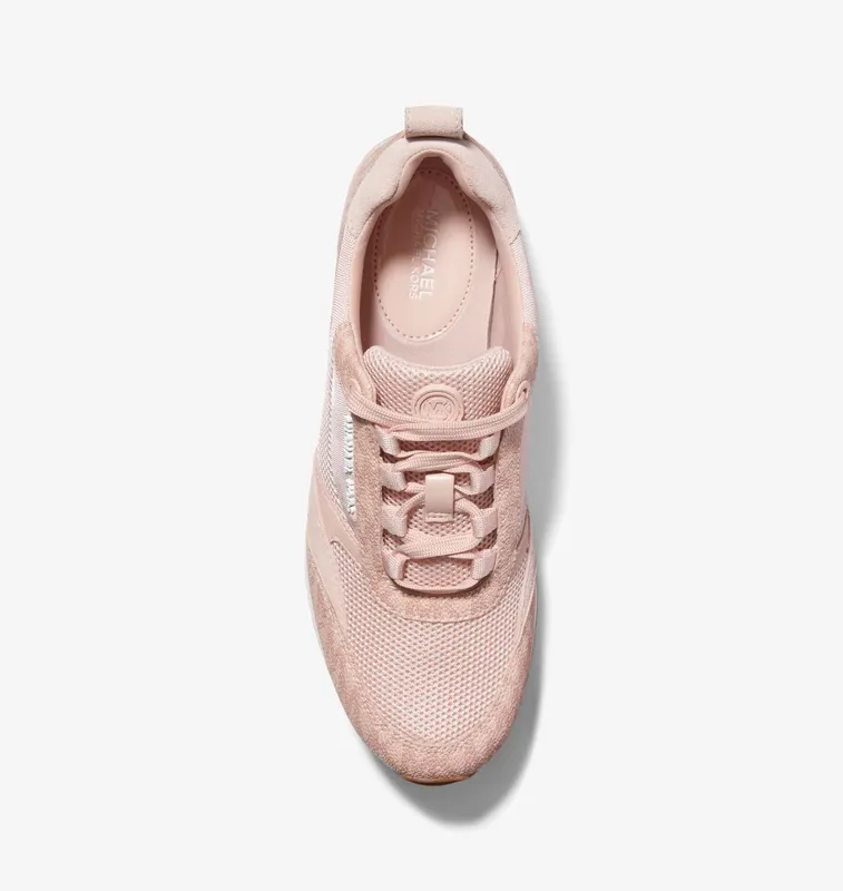 Michael Kors MK Allie Stride Mesh and Logo Trainer – Soft Pink (43S2ALFS7D-1663)