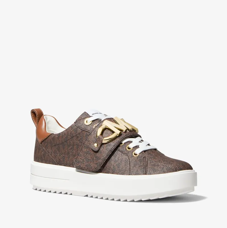 Michael Kors MK Emmett Embellished Logo Sneaker – Brown (43S2EMFS5B-0200)