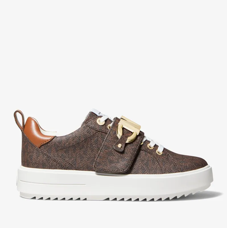 Michael Kors MK Emmett Embellished Logo Sneaker – Brown (43S2EMFS5B-0200)
