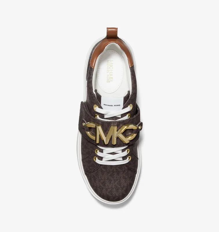 Michael Kors MK Emmett Embellished Logo Sneaker – Brown (43S2EMFS5B-0200)