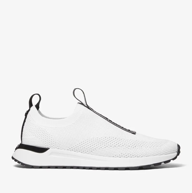 Michael Kors MK Bodie Logo Tape Mesh Slip-On Trainer – Optic White (43T1BDFP5D-1999)