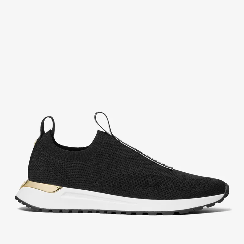 Michael Kors MK Bodie Logo Tape Mesh Slip-On Trainer – Black (43T1BDFS1D-0001)