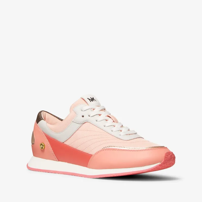 Michael Kors MK Callan Mixed-Media Sneaker – Guava Multi (43T2CNFS1D-7661)