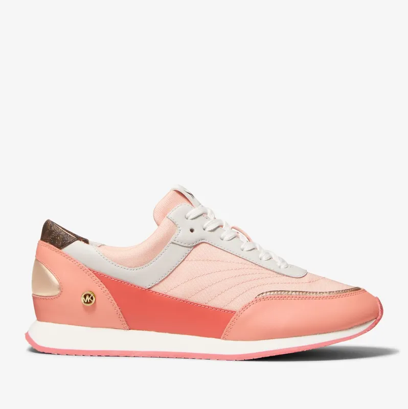Michael Kors MK Callan Mixed-Media Sneaker – Guava Multi (43T2CNFS1D-7661)