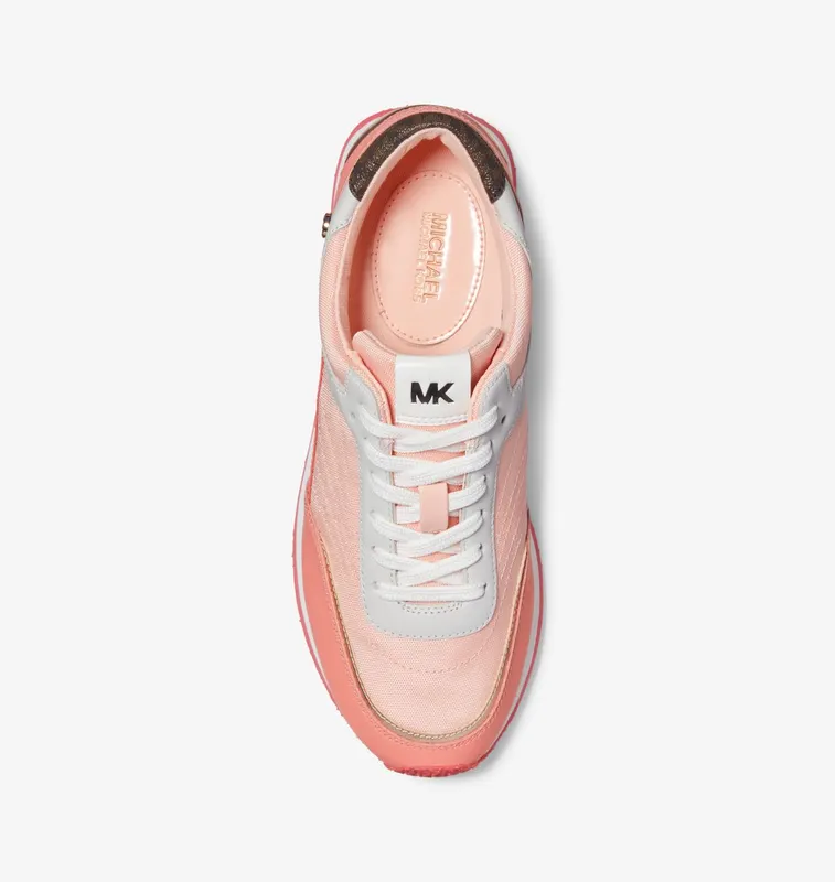 Michael Kors MK Callan Mixed-Media Sneaker – Guava Multi (43T2CNFS1D-7661)