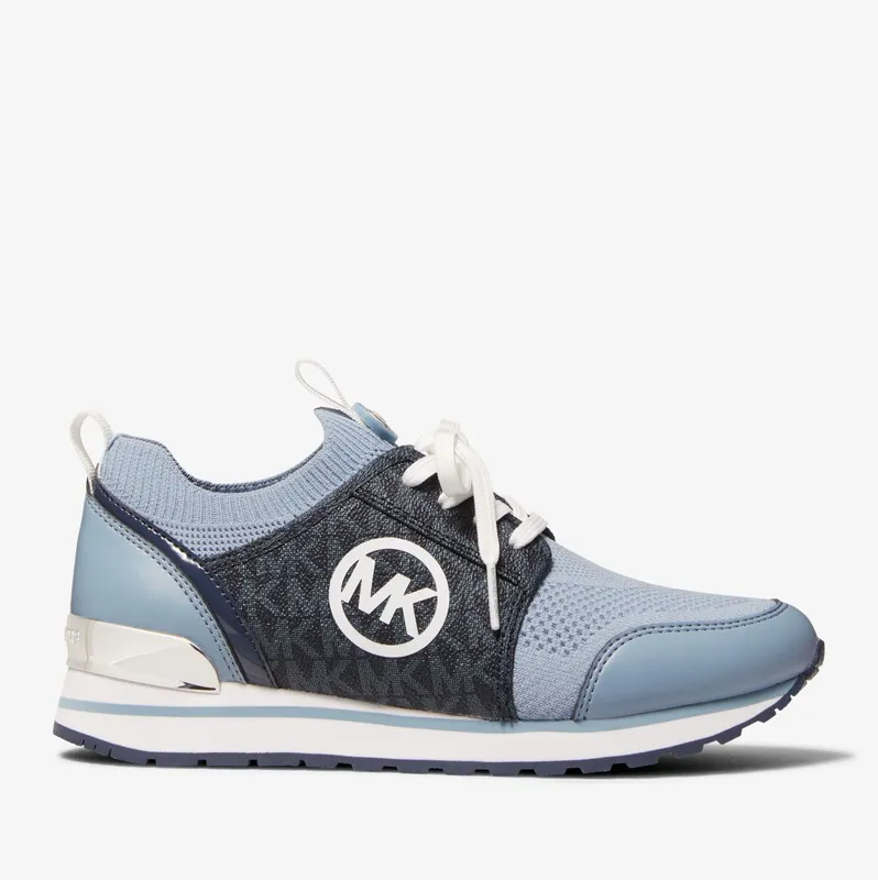 Michael Kors MK Dash Stretch Knit and Logo Trainer – Chambray/navy (43T2DAFS4D-8879)