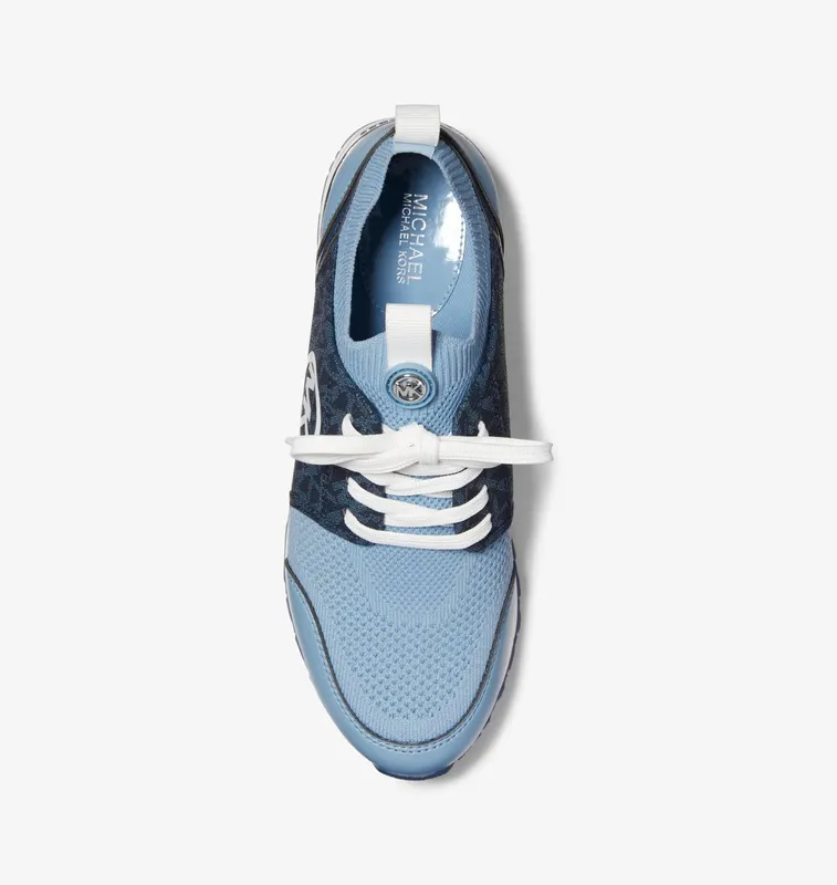 Michael Kors MK Dash Stretch Knit and Logo Trainer – Chambray/navy (43T2DAFS4D-8879)