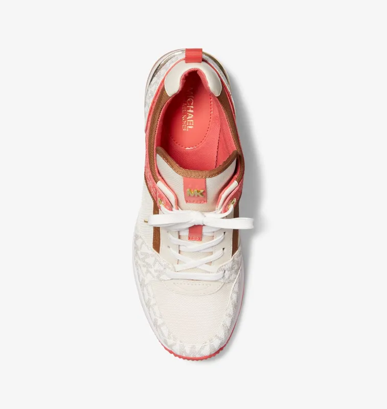 Michael Kors MK Georgie Mixed-Media Trainer – Dahlia Multi (43T2GEFS1B-3112)