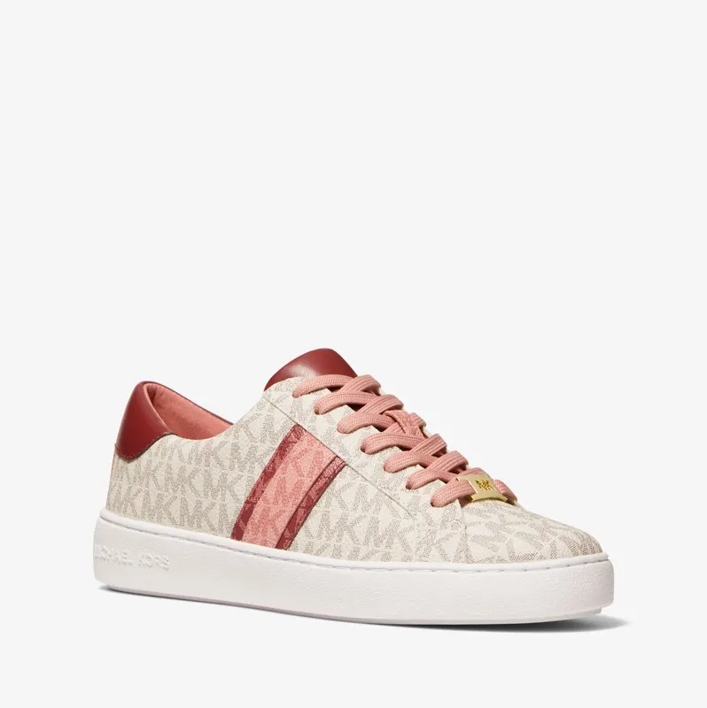 Michael Kors MK Irving Logo Stripe Sneaker – Cinnamon Multi (43T2IRFS1B-4444)
