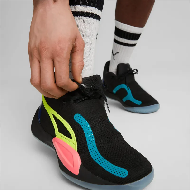 Puma Rise Nitro basketbalschoenen Zwart (377012-03)