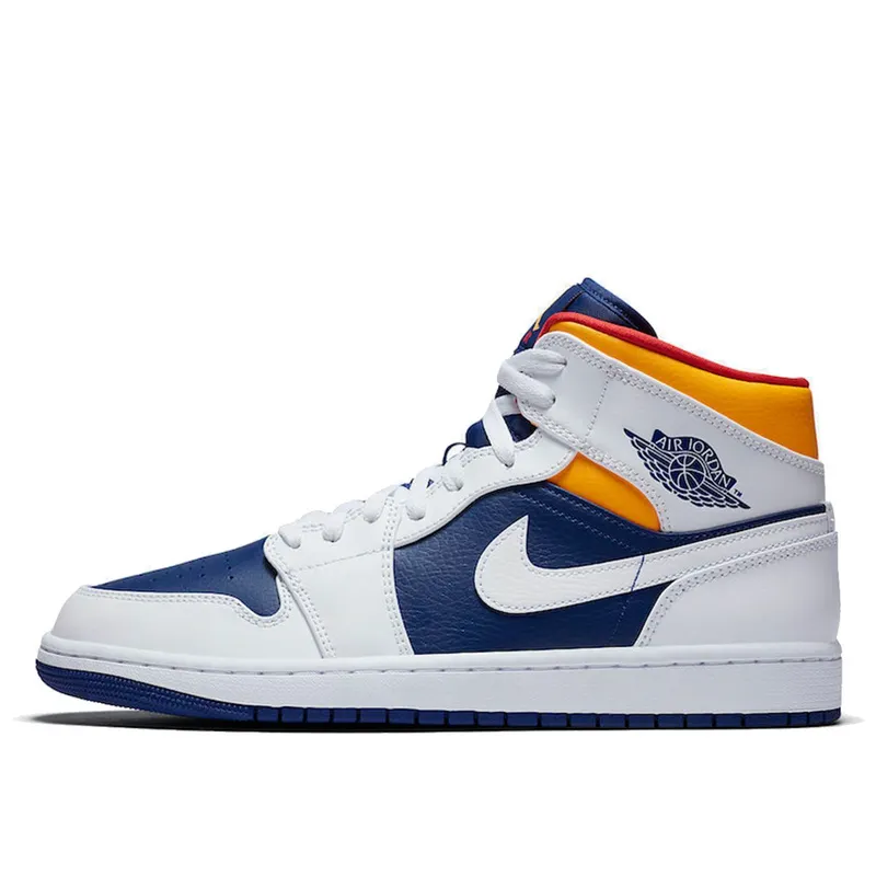 Air Jordan 1 Mid Royal Blue Laser Orange (554724-131)