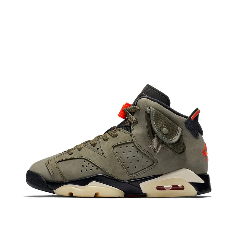 Air Jordan 6 x Travis Scott Medium Olive (GS) (CN1085-200)