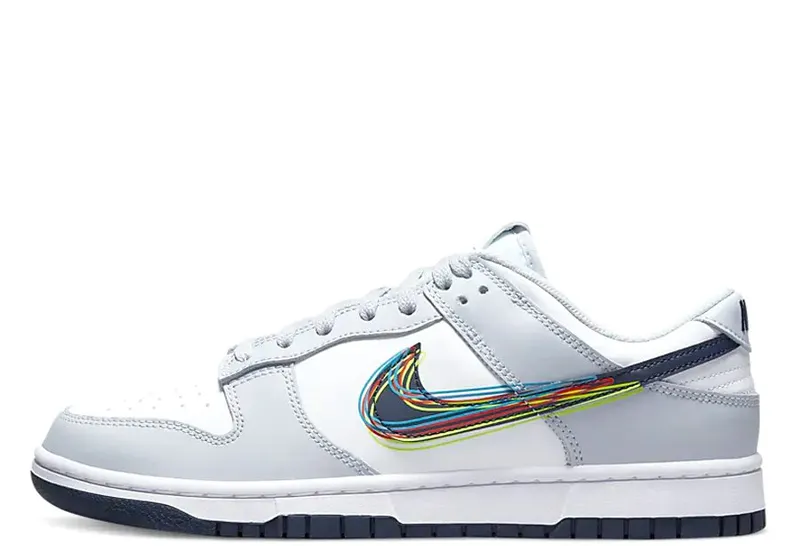 Nike Dunk Low 3D Swoosh White Grey (DV6482-100)