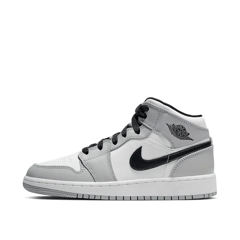 Air Jordan 1 Mid Light Smoke Grey (GS) (554725-092)