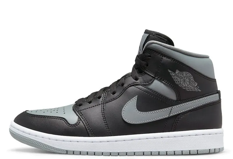 Air Jordan 1 Mid WMNS Shadow Black Grey (BQ6472-007)