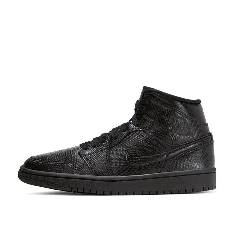 Air Jordan 1 WMNS Mid Black Snakeskin (BQ6472-010)
